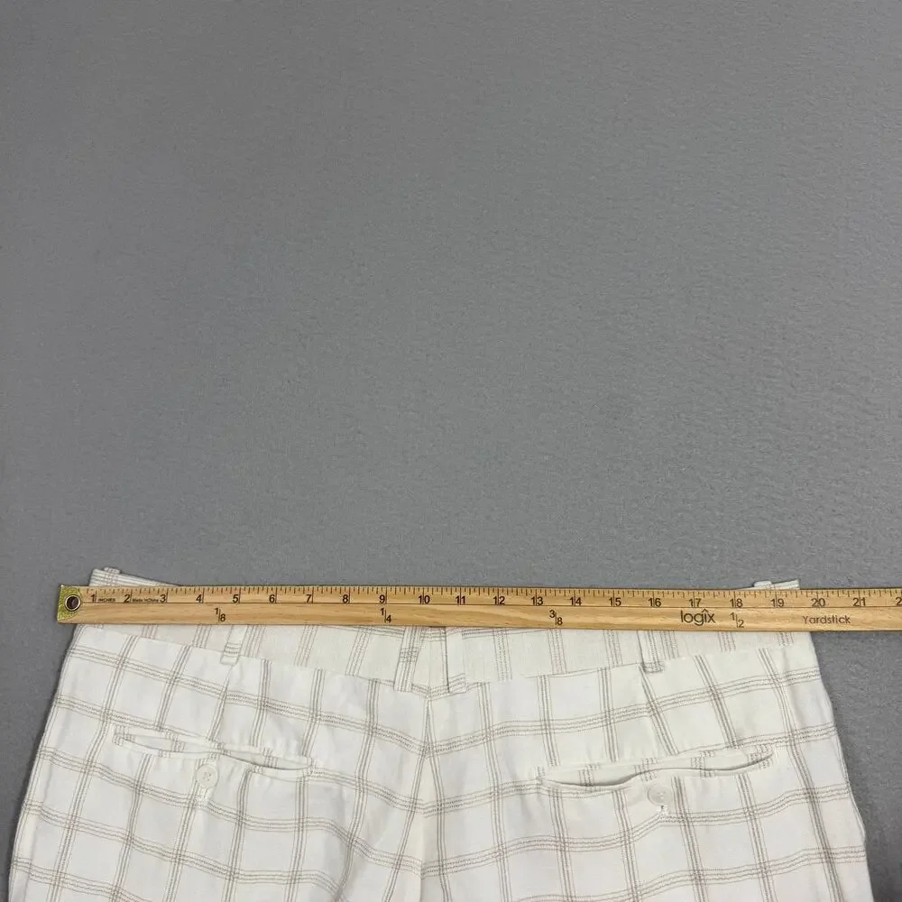 Vintage Phat Farm Baggy Trousers 42 (Fits 40x30) White Brown Plaid Loose y2k